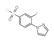 3-FLUORO-4-(1H-PYRAZOL-1-YL)BENZENE-1-SULFONYL CHLORIDE structure