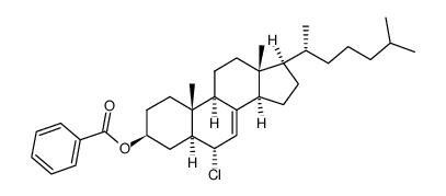 3-benzoyloxy-6-chlorocholest-7-ene结构式