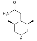 2-((cis)-2,6-dimethylpiperazin-1-yl)acetamide结构式