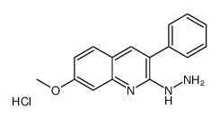 2-Hydrazino-7-methoxy-3-phenylquinoline hydrochloride结构式