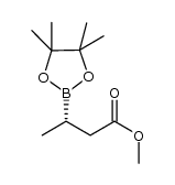 (S)-methyl 3-(4,4,5,5-tetramethyl-1,3,2-dioxaborolan-2-yl)butanoate结构式