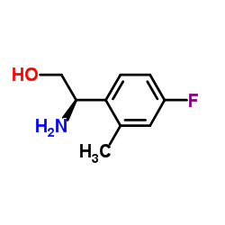 (2R)-2-Amino-2-(4-fluoro-2-methylphenyl)ethanol结构式