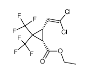 (1S,3S)-3-(2,2-Dichloro-vinyl)-2,2-bis-trifluoromethyl-cyclopropanecarboxylic acid ethyl ester Structure