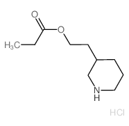 2-(3-Piperidinyl)ethyl propanoate hydrochloride结构式