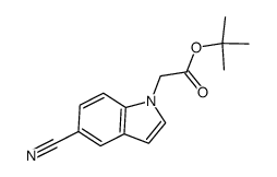 tert-butyl (5-cyano-1H-indol-1-yl)acetate结构式