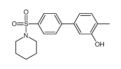 2-methyl-5-(4-piperidin-1-ylsulfonylphenyl)phenol结构式