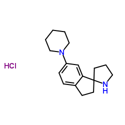 6-(1-Piperidinyl)-2,3-dihydrospiro[indene-1,2'-pyrrolidine] hydrochloride (1:1) Structure