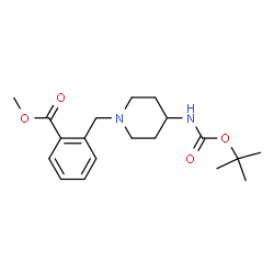 Methyl 2-{[(4-tert-Butoxycarbonylamino)piperidin-1-yl]methyl}benzoate图片