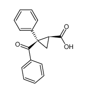 (Z) 2-phenyl-2-benzoylcyclopropane carboxylic acid结构式