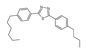 2-(4-butylphenyl)-5-(4-hexylphenyl)-1,3,4-thiadiazole结构式