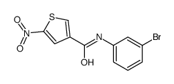 N-(3-bromophenyl)-5-nitrothiophene-3-carboxamide结构式