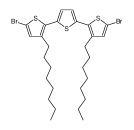 5,5''-二溴-3,3''-二辛基-2,2':5',2''-三联噻吩结构式