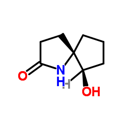 1-Azaspiro[4.4]nonan-2-one,6-hydroxy-,trans-(9CI) structure