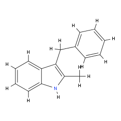 2-甲基-3-苄基-1H-吲哚结构式