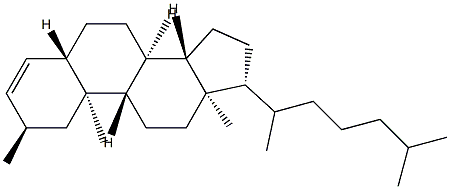 2α-Methyl-5α-cholest-3-ene structure