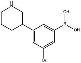 3-(Piperidin-3-yl)-5-bromophenylboronic acid picture