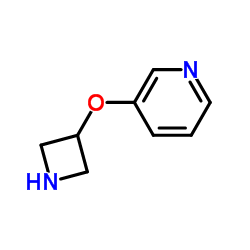 Pyridine,3-(3-azetidinyloxy)- (9CI) Structure