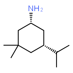 Cyclohexanamine, 3,3-dimethyl-5-(1-methylethyl)-, (1R,5R)-rel- (9CI) structure