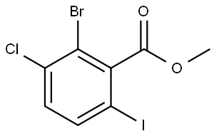 Methyl 2-bromo-3-chloro-6-iodobenzoate结构式