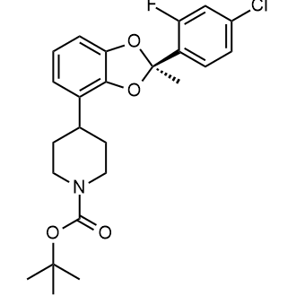 (R)-4-(2-(4-氯-2-氟苯基)-2-甲基苯并[d][1,3]二氧戊环-4-基)哌啶-1-羧酸叔丁酯图片