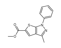 methyl 3-methyl-1-phenyl-1H-thieno[2,3-c]pyrazole-5-carboxylate Structure