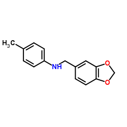 Benzo[1,3]dioxol-5-ylmethyl-p-tolyl-amine结构式