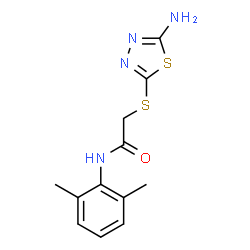 2-(5-Amino-[1,3,4]thiadiazol-2-ylsulfanyl)-N-(2,6-dimethyl-phenyl)-acetamide结构式