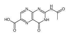 2-Acetylamino-3,4-dihydro-4-oxopteridine-6-carboxylic acid Structure