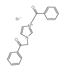 1H-Imidazolium,1,3-bis(2-oxo-2-phenylethyl)-, bromide (1:1)结构式