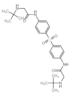 2-(tert-butylamino)-N-[4-[4-[[2-(tert-butylamino)acetyl]amino]phenyl]sulfonylphenyl]acetamide结构式