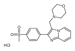 4-[[2-(4-methylsulfonylphenyl)imidazo[1,2-a]pyridin-3-yl]methyl]morpholine,hydrochloride结构式