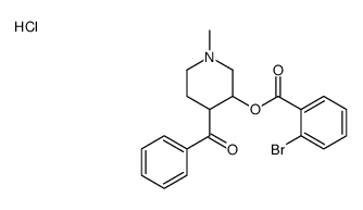 (4-benzoyl-1-methylpiperidin-1-ium-3-yl) 2-bromobenzoate,chloride结构式