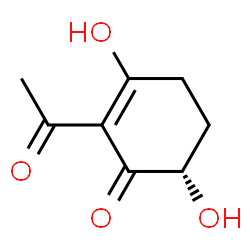 2-Cyclohexen-1-one, 2-acetyl-3,6-dihydroxy-, (6S)- (9CI)结构式