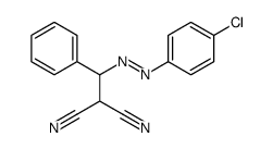 2-[[(4-chlorophenyl)diazenyl]-phenylmethyl]propanedinitrile结构式