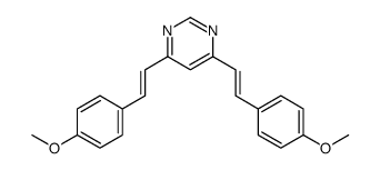 4,6-bis[2-(4-methoxyphenyl)ethenyl]pyrimidine结构式