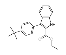 ethyl 3-[4-(1,1-dimethylethyl)phenyl]-1H-indole-2-carboxylate结构式