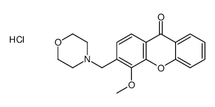 4-methoxy-3-(morpholin-4-ylmethyl)xanthen-9-one,hydrochloride结构式