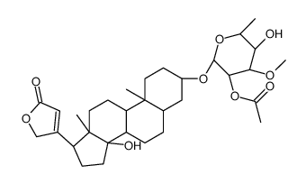 [(2R,3R,4R,5S,6S)-5-hydroxy-2-[[(3S,5R,8R,9S,10S,13R,14S,17R)-14-hydroxy-10,13-dimethyl-17-(5-oxo-2H-furan-3-yl)-1,2,3,4,5,6,7,8,9,11,12,15,16,17-tetradecahydrocyclopenta[a]phenanthren-3-yl]oxy]-4-methoxy-6-methyloxan-3-yl] acetate结构式