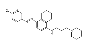 4-[(6-methoxypyridin-3-yl)diazenyl]-N-(3-piperidin-1-ylpropyl)-5,6,7,8-tetrahydronaphthalen-1-amine结构式