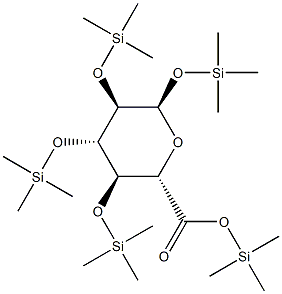 1-O,2-O,3-O,4-O-Tetrakis(trimethylsilyl)-α-D-glucopyranuronic acid trimethylsilyl ester structure