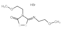 1,2,4-Dithiazolidin-3-one,4-(2-methoxyethyl)-5-[(2-methoxyethyl)imino]-, hydrobromide (1:1)结构式