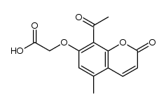 [(5-methyl-8-acetyl-7-coumarinyl)oxy]acetic acid结构式