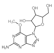 2-(3-amino-5-methoxy-2,4,7,8,9-pentazabicyclo[4.3.0]nona-2,4,8,10-tetraen-7-yl)-5-(hydroxymethyl)oxolane-3,4-diol Structure