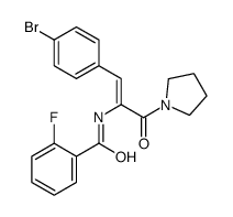 N-[(E)-1-(4-Bromophenyl)-3-oxo-3-pyrrolidin-1-yl-prop-1-en-2-yl]-2-fluoro-benzamide结构式