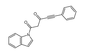 1-(3-oxo-5-phenyl-pent-4-ynoyl)-indole结构式