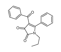 4-benzoyl-5-phenyl-1-propylpyrrole-2,3-dione Structure