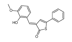 3-[1-(2-Hydroxy-3-methoxy-phenyl)-meth-(E)-ylidene]-5-phenyl-3H-thiophen-2-one结构式