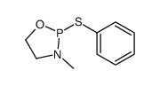 3-methyl-2-phenylsulfanyl-1,3,2-oxazaphospholidine结构式