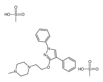 1-[2-(1,4-diphenylpyrazol-3-yl)oxyethyl]-4-methylpiperazine,methanesulfonic acid结构式