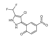 6-[4-chloro-5-(difluoromethyl)-1,2-dihydropyrazol-3-ylidene]-4-nitrocyclohexa-2,4-dien-1-one Structure